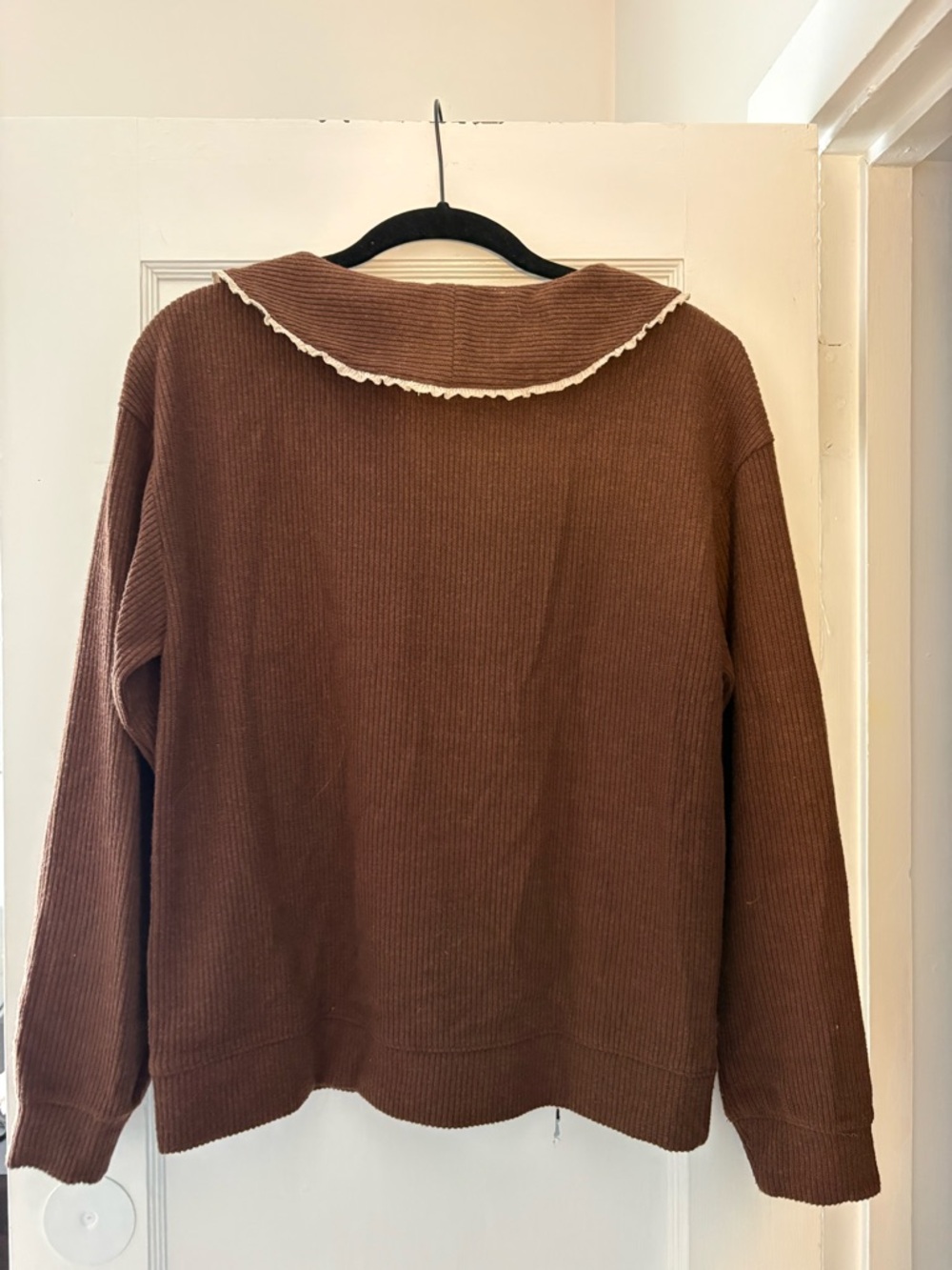 Brown Madewell Sweater with Peter Pan Collar - Picture 3 of 3